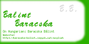 balint baracska business card